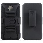 Wholesale Google Nexus 6 Armor Shell Holster Combo Belt Clip (Black)